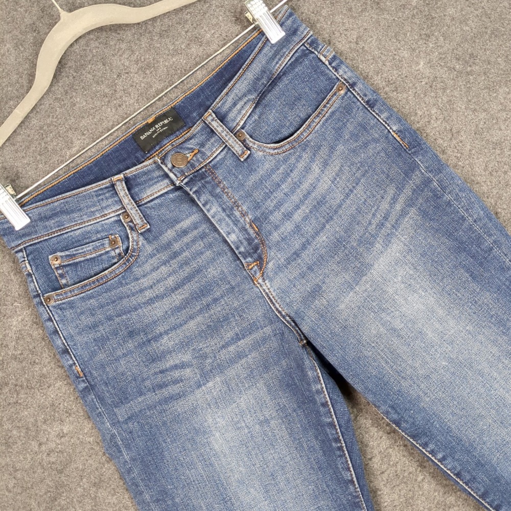 Banana Republic Sculpt Skinny Jeans Womens 27/4 Medium‎ Wash Blue Denim Stretch